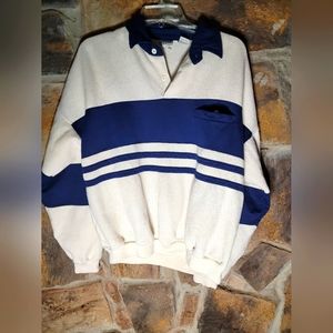 Ash creek trading long sleeve striped blue top